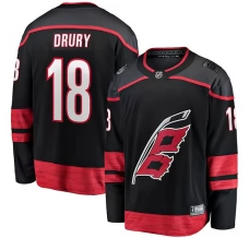 Miesten Carolina Hurricanes Jack Drury 18 Pelipaita Musta Premier Breakaway Koti