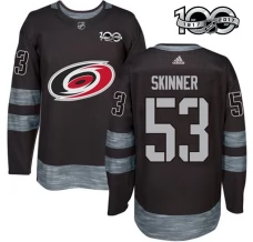 Miesten Carolina Hurricanes Jeff Skinner 53 Pelipaita 1917-2017 100th Anniversary Patch Musta Authentic