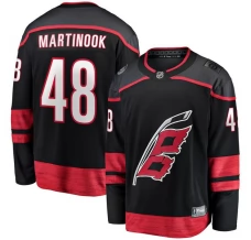 Miesten Carolina Hurricanes Jordan Martinook 48 Pelipaita Musta Breakaway Koti