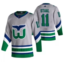 Miesten Carolina Hurricanes Jordan Staal 11 Pelipaita 2020-21 Reverse Retro Harmaa Authentic