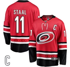 Miesten Carolina Hurricanes Jordan Staal 11 Pelipaita Captain Patch Punainen Breakaway Vaihtoehtoinen