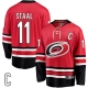Miesten Carolina Hurricanes Jordan Staal 11 Pelipaita Captain Patch Punainen Breakaway Vaihtoehtoinen