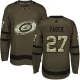 Miesten Carolina Hurricanes Justin Faulk 27 Pelipaita Camo Green Authentic