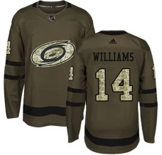 Miesten Carolina Hurricanes Justin Williams 14 Pelipaita Camo Green Authentic