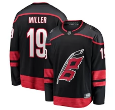 Miesten Carolina Hurricanes K'Andre Miller 19 Pelipaita Musta Breakaway Koti