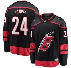 Miesten Carolina Hurricanes Seth Jarvis 24 Pelipaita Musta Breakaway Koti