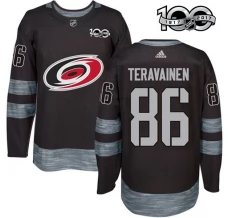Miesten Carolina Hurricanes Teuvo Teravainen 86 Pelipaita 1917-2017 100th Anniversary Patch Musta Authentic