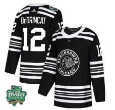 Miesten Chicago Blackhawks Alex DeBrincat 12 Pelipaita 2019 Winter Classic Patch Musta Authentic