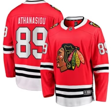 Miesten Chicago Blackhawks Andreas Athanasiou 89 Pelipaita Punainen Breakaway Koti