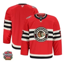 Miesten Chicago Blackhawks Blank Pelipaita 2025 Winter Classic Patch Punainen Authentic Pro Vaihtoehtoinen