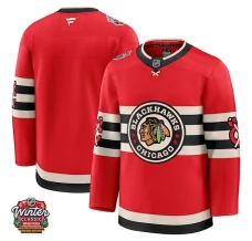 Miesten Chicago Blackhawks Blank Pelipaita 2025 Winter Classic Patch Punainen Premium Vaihtoehtoinen