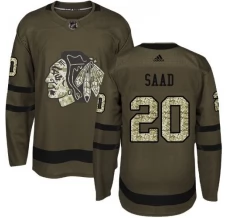 Miesten Chicago Blackhawks Brandon Saad 20 Pelipaita Camo Green Authentic