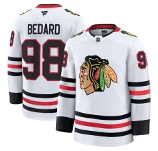 Miesten Chicago Blackhawks Connor Bedard 98 Pelipaita Valkoinen Premium Vieras