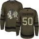 Miesten Chicago Blackhawks Corey Crawford 50 Pelipaita Camo Green Authentic