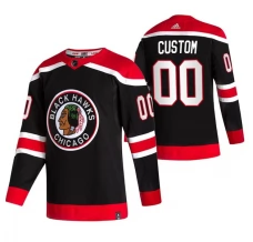 Miesten Chicago Blackhawks Custom Pelipaita 2020-21 Reverse Retro Harmaa Authentic