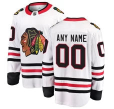 Miesten Chicago Blackhawks Custom Pelipaita Valkoinen Breakaway Vieras