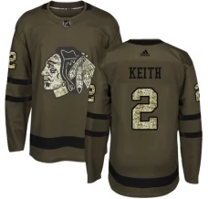 Miesten Chicago Blackhawks Duncan Keith 2 Pelipaita Camo Green Authentic