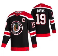 Miesten Chicago Blackhawks Jonathan Toews 19 Pelipaita 2020-21 Reverse Retro Harmaa Authentic