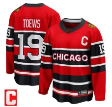 Miesten Chicago Blackhawks Jonathan Toews 19 Pelipaita Special Edition 2.0 Captain Patch Punainen Breakaway Vaihtoehtoinen
