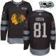 Miesten Chicago Blackhawks Marian Hossa 81 Pelipaita 1917-2017 100th Anniversary Patch Musta Authentic