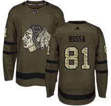 Miesten Chicago Blackhawks Marian Hossa 81 Pelipaita Camo Green Authentic