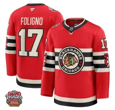Miesten Chicago Blackhawks Nick Foligno 17 Pelipaita 2025 Winter Classic Patch Punainen Premium Vaihtoehtoinen