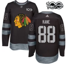 Miesten Chicago Blackhawks Patrick Kane 88 Pelipaita 1917-2017 100th Anniversary Patch Musta Authentic