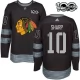Miesten Chicago Blackhawks Patrick Sharp 10 Pelipaita 1917-2017 100th Anniversary Patch Musta Authentic