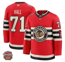 Miesten Chicago Blackhawks Taylor Hall 71 Pelipaita 2025 Winter Classic Patch Punainen Premium Vaihtoehtoinen