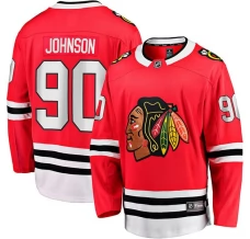 Miesten Chicago Blackhawks Tyler Johnson 90 Pelipaita Punainen Breakaway Koti