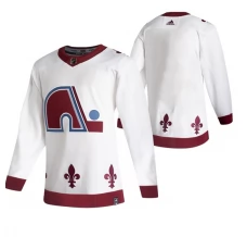 Miesten Colorado Avalanche Blank Pelipaita 2020-21 Reverse Retro Valkoinen Authentic