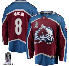 Miesten Colorado Avalanche Cale Makar 8 Pelipaita 2022 Stanley Cup Champions Patch Burgundy Breakaway Koti