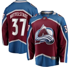 Miesten Colorado Avalanche Casey Mittelstadt 37 Pelipaita Burgundy Breakaway Koti