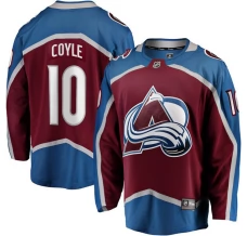 Miesten Colorado Avalanche Charlie Coyle 10 Pelipaita Burgundy Breakaway Koti