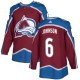 Miesten Colorado Avalanche Erik Johnson 6 Pelipaita Burgundy Authentic