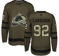 Miesten Colorado Avalanche Gabriel Landeskog 92 Pelipaita Camo Green Authentic