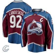 Miesten Colorado Avalanche Gabriel Landeskog 92 Pelipaita Captain Patch Burgundy Breakaway Koti