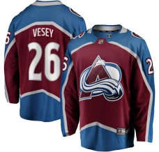 Miesten Colorado Avalanche Jimmy Vesey 26 Pelipaita Burgundy Breakaway Koti