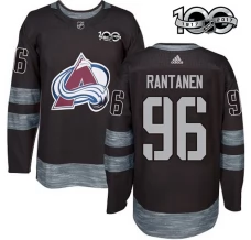 Miesten Colorado Avalanche Mikko Rantanen 96 Pelipaita 1917-2017 100th Anniversary Patch Musta Authentic