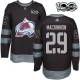 Miesten Colorado Avalanche Nathan MacKinnon 29 Pelipaita 1917-2017 100th Anniversary Patch Musta Authentic
