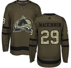 Miesten Colorado Avalanche Nathan MacKinnon 29 Pelipaita Camo Green Authentic