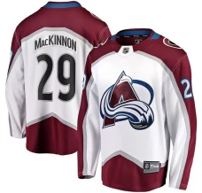 Miesten Colorado Avalanche Nathan MacKinnon 29 Pelipaita Valkoinen Breakaway Vieras