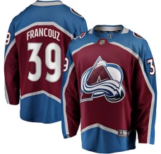 Miesten Colorado Avalanche Pavel Francouz 39 Pelipaita Burgundy Breakaway Koti