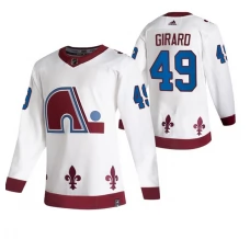 Miesten Colorado Avalanche Samuel Girard 49 Pelipaita 2020-21 Reverse Retro Valkoinen Authentic