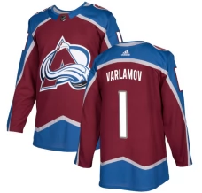 Miesten Colorado Avalanche Semyon Varlamov 1 Pelipaita Burgundy Authentic