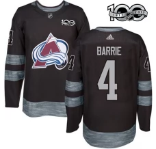 Miesten Colorado Avalanche Tyson Barrie 4 Pelipaita 1917-2017 100th Anniversary Patch Musta Authentic