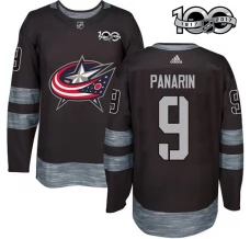Miesten Columbus Blue Jackets Artemi Panarin 9 Pelipaita 1917-2017 100th Anniversary Patch Musta Authentic