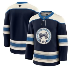 Miesten Columbus Blue Jackets Blank Pelipaita Navy Premium Vaihtoehtoinen