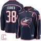 Miesten Columbus Blue Jackets Boone Jenner 38 Pelipaita Captain Patch Navy Breakaway Koti