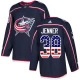 Miesten Columbus Blue Jackets Boone Jenner 38 Pelipaita USA Flag Fashion Navy Authentic